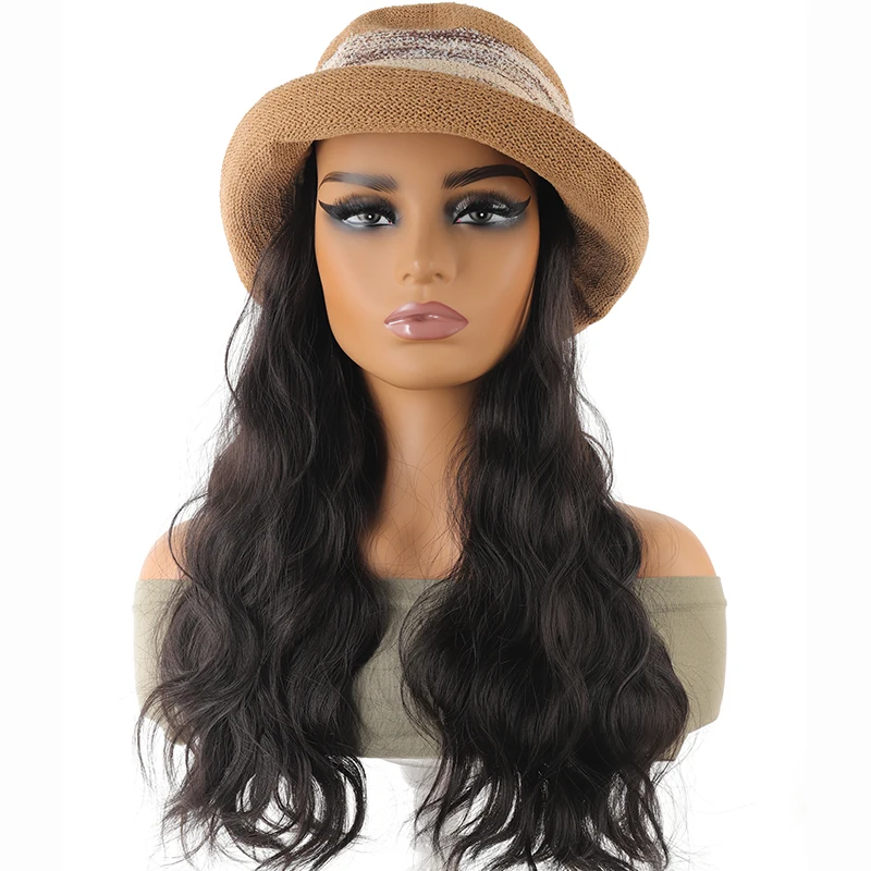 قبعة شعر مستعار اصطناعي أنثى قطعة واحدة شعر فرنسي...