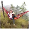 Double Hammock 2 Person Canvas Cotton Hammock with Tree Straps for Patio Garden Backyard Outdoor and Indoor (Red, Blue) 6