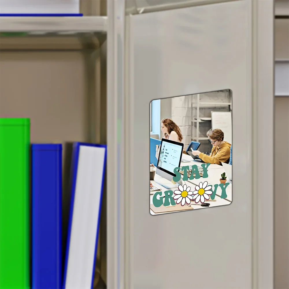 Rectangular/Circle Portable Locker Mirror Magnetic For College Students Makeup Bathroom Household Refrigerator Cabinet