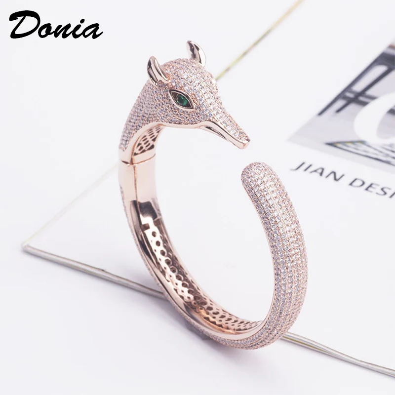 

Donia jewelry Europe and America new copper micro-inlaid AAA zircon bracelet animal fox bracelet fine jewelry