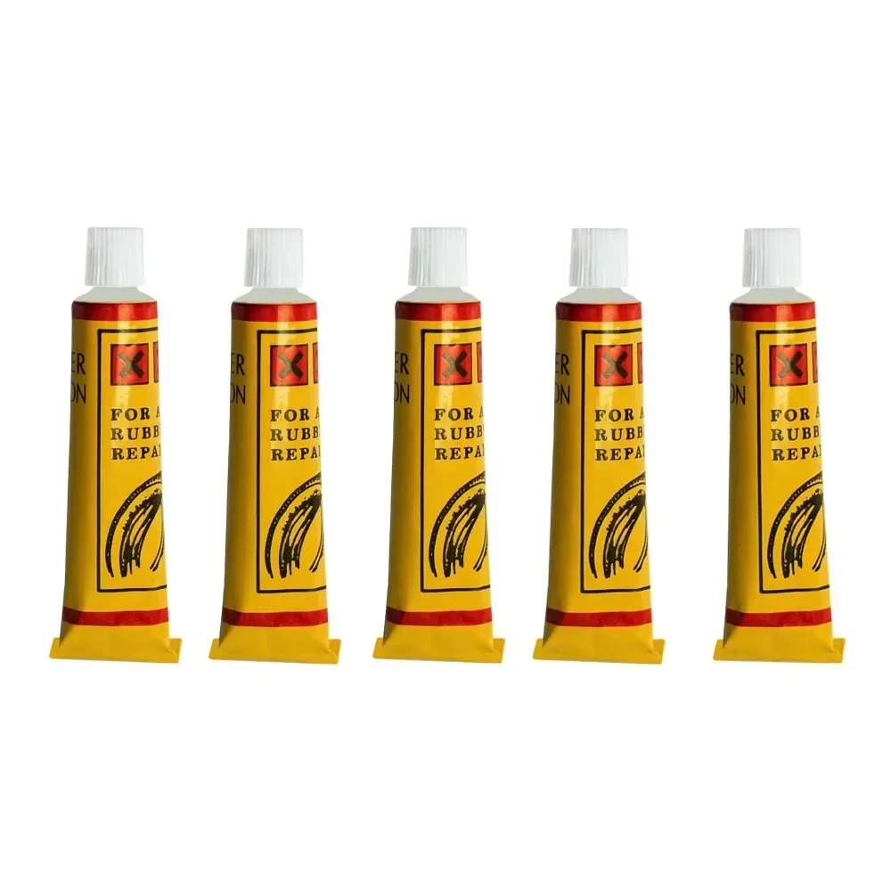 5Pcs/bag Bicycle Repair Glue Bike Tire Repair Tools Bicycle Inner Tube Puncture Cement Rubber Cold Patch Solution tire repair glue