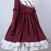 Cute Women's Lolita OP Dress Japanese Harajuku Long Sleeves Doll Dress Lolita Skirt Spring Summer Soft Girl Lolita - Image 5