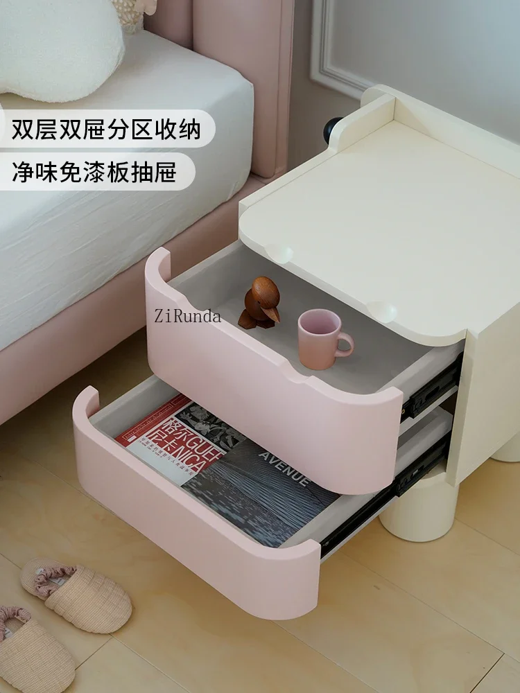 1Children's room cute storage small cabinet bedroom drawer cabinet simple style bedside