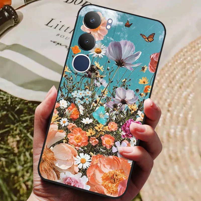 Fashionable Painted Soft Silicone Phone Case with TPU Bumper - Cute Design