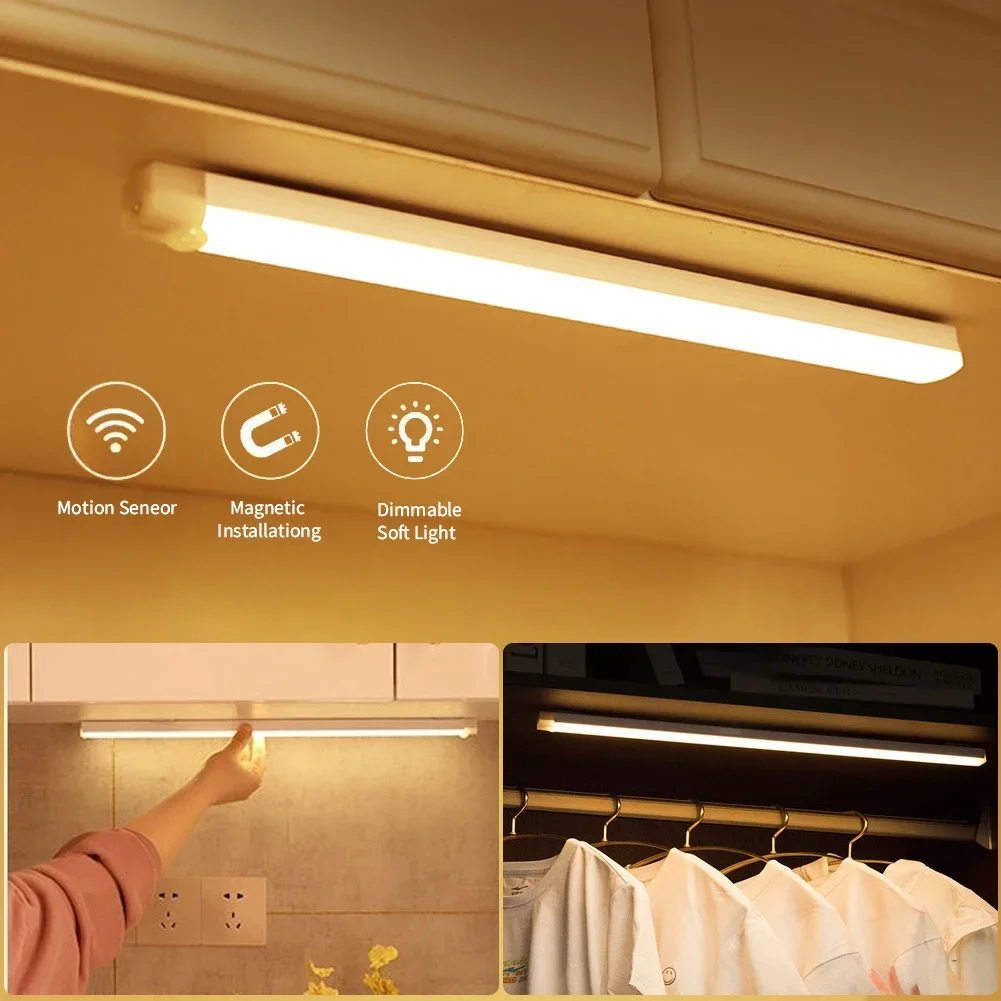 

Wireless LED Night Light Motion Sensor Light Closet Night Lamp For Kitchen Bedroom Detector Light Cabinet Staircase Backlight
