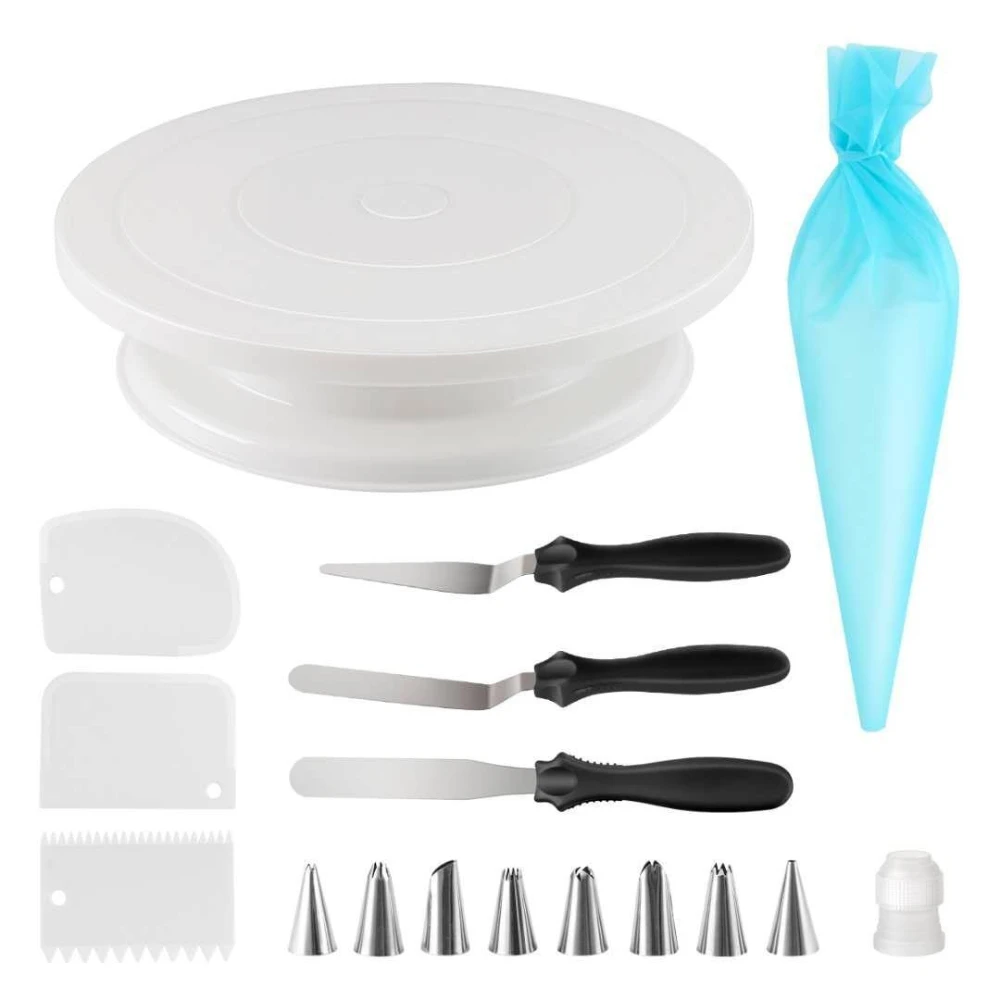 

Подставка для торта «сделай сам», вращающаяся основа для торта, пластиковый нож для теста, украшение крема, набор для торта, Вращающийся Поворотный инструмент для торта