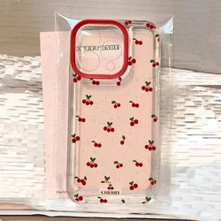 Adorable Cherry Cartoon Clear Soft Phone Case Cover for Redmi Note 12S (T9680)