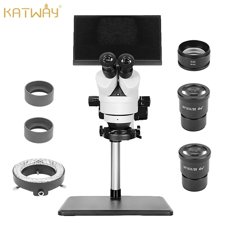 

Kaway HH-MH03B LCD Digital Trinocular Microscope Stereo Zoom,Boom-Arm Stand,56-Bulb LED Light,7X-45X Magnification