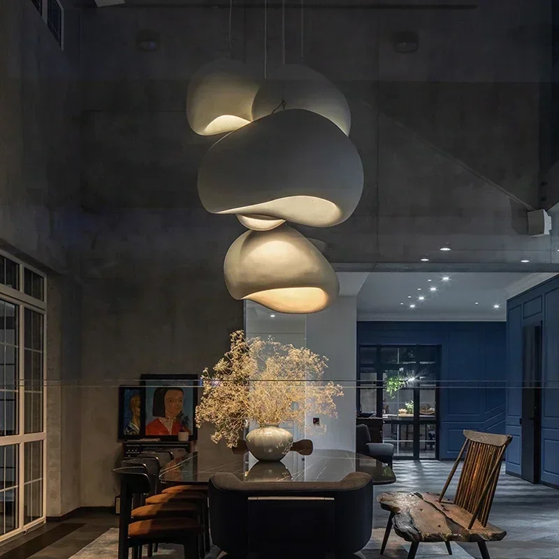 Nordic Wabi Sabi E27 LED Pendant Lights Modern Ceiling Chandelier  for Living Room Bedroom Dining  Loft Hanghing Lamp 3