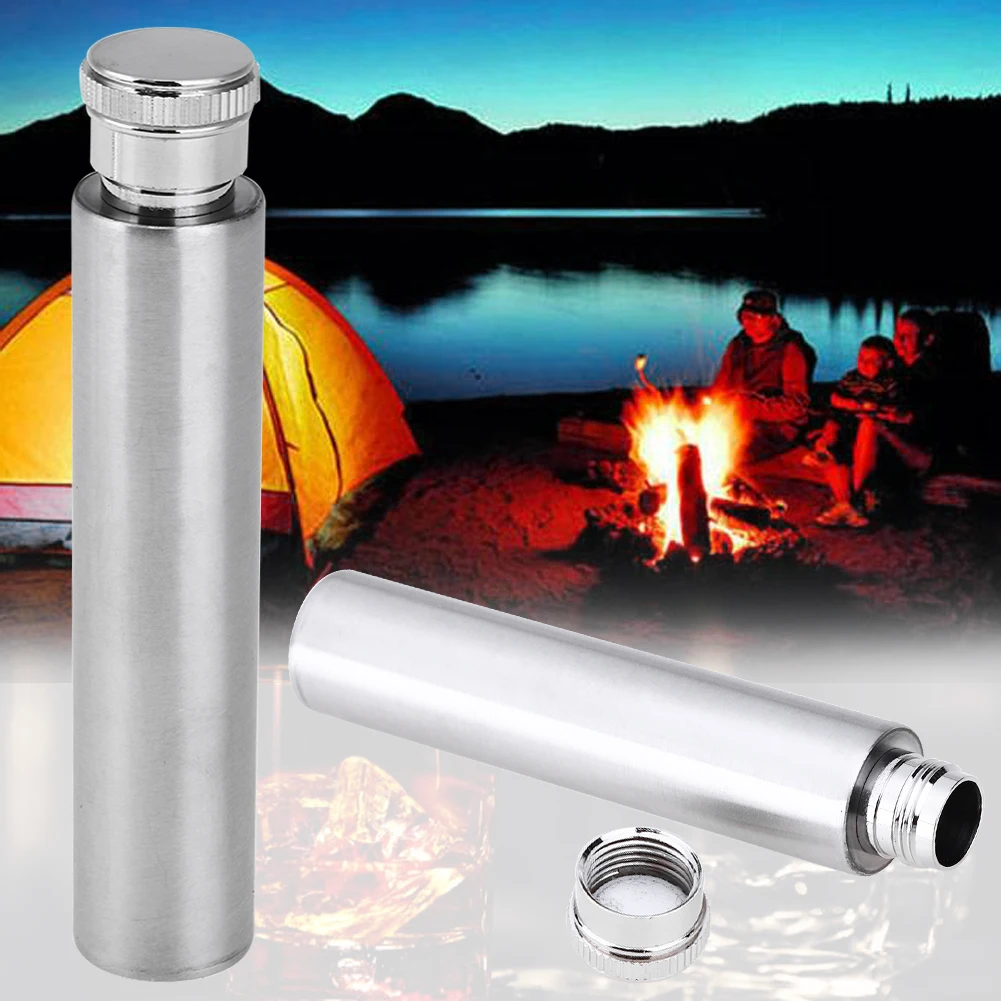 30ml Stainless Steel Outdoor Water Bottle Leakproof Drinking Bottle Corrosion Resistance Portable Lightweight for Camping Travel