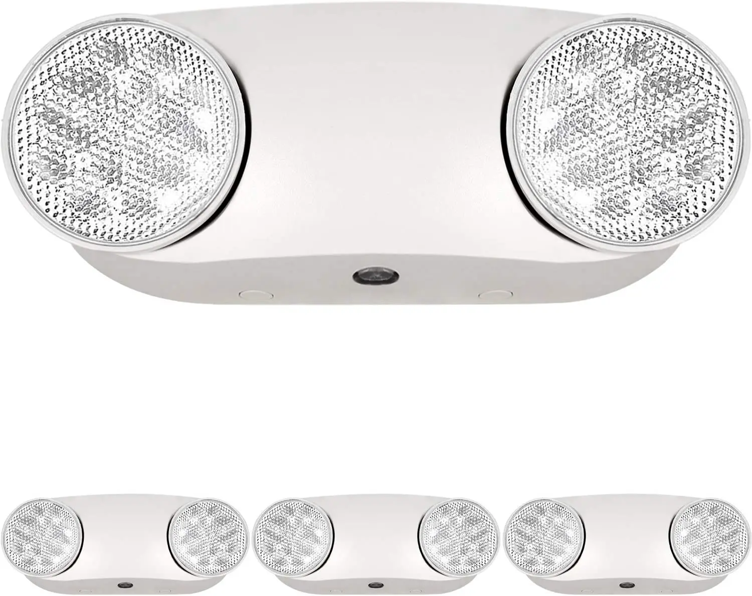 

LED Emergency Lights with Battery Backup, Two Head Adjustable Emergency Lighting Fixtures, 120-277V AC, Commercial Emergency Exi