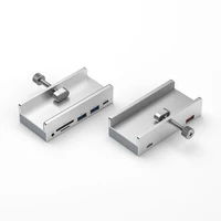 USB C HUB Docking Station Mount on Desk Computer 3.5mm AUX Type C Cable Micro SD Card Reader Disk Data Transfer Charge Dock - Image 5