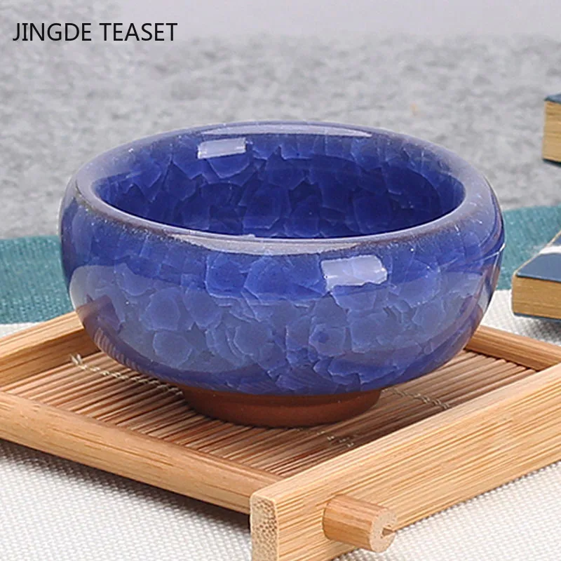 4 pcs/lot Chinese Ceramics Teacup Set High-quality handmade single cup Tea bowl Master Cups Individual Cup Teaware Drinkware