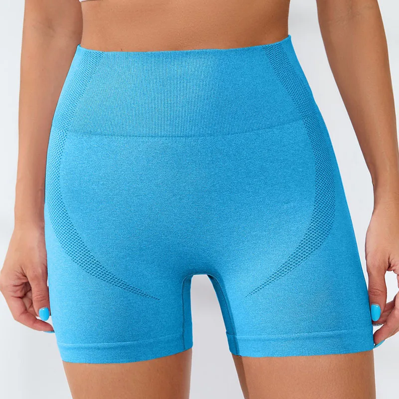 Women's Seamless Sports High Waisted Yoga Pants Hip Lifting Shorts Sports Fitness Running Quick Drying Shorts Yoga Pants