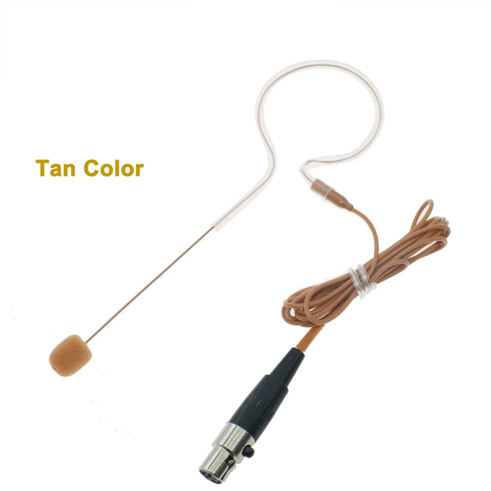 

Brunet Color Tan MX153 Single Ear Hanging Headworn Microphone For Shure SLXD ULXD PGXD BLX GLXD SLX ULX BeltPack Transmitter