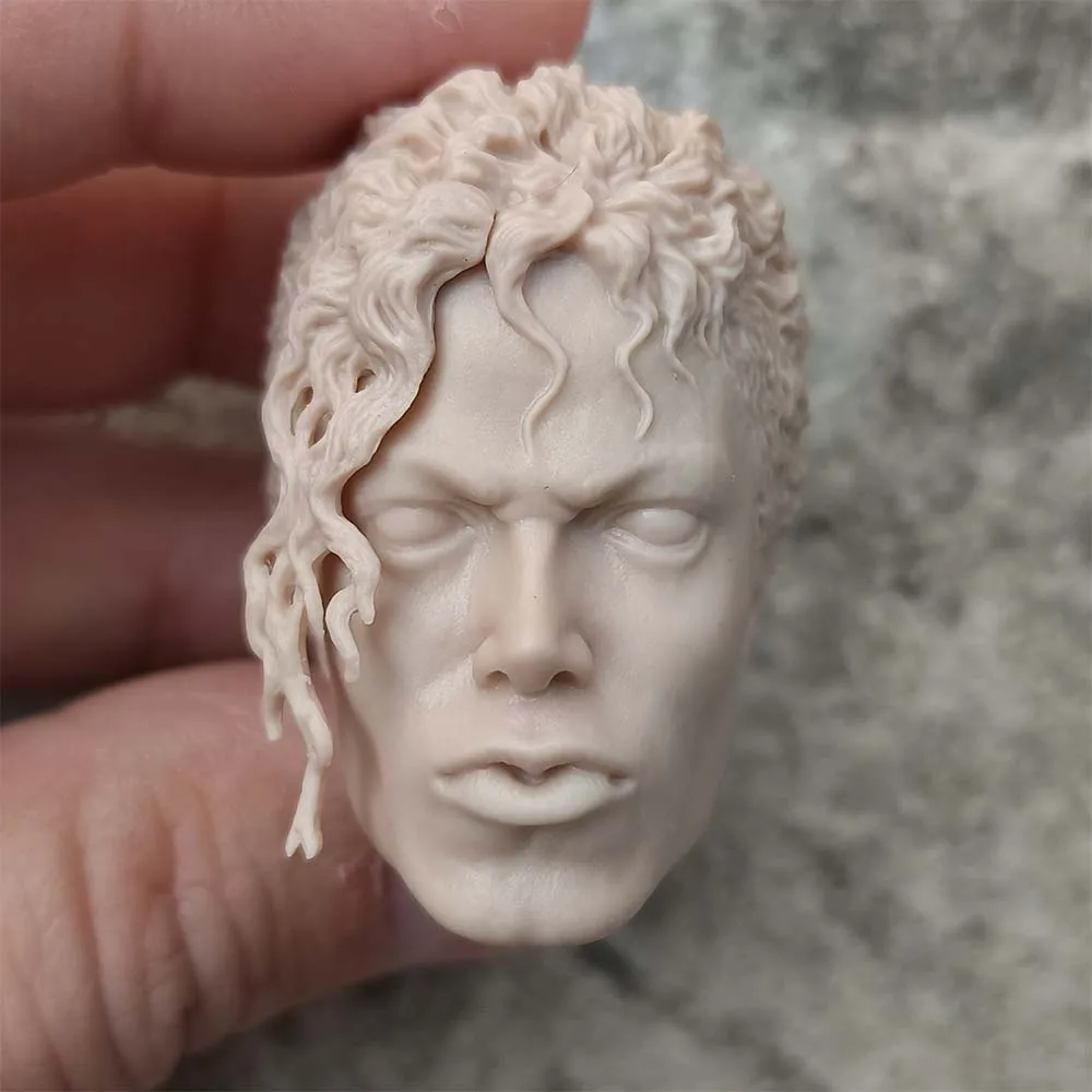 

1/6 Die Cast Resin Picture Model Assembly Kit Michael Jackson Head Carving (55mm) Unpainted Free Shipping