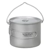 Lixada 750ml/900ml/1100ml Ultralight Titanium Pot Water Mug Cup with Lid and Foldable Handle Outdoor Camping Cooking Picnic 2