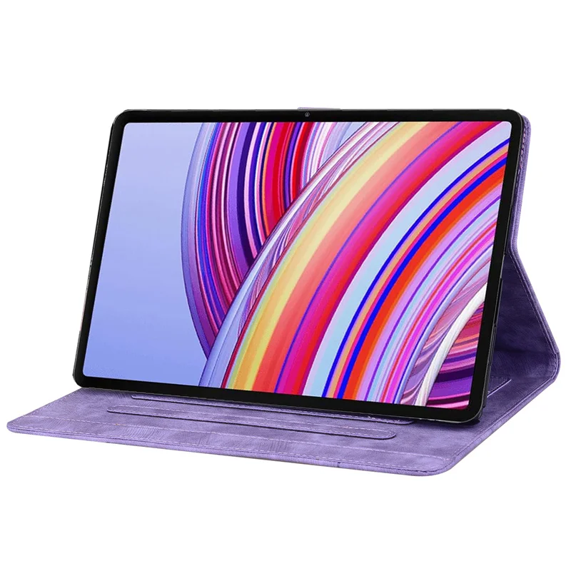 Embossed Floral PU Leather Wallet Flip Stand Tablet Cover - 12.1''