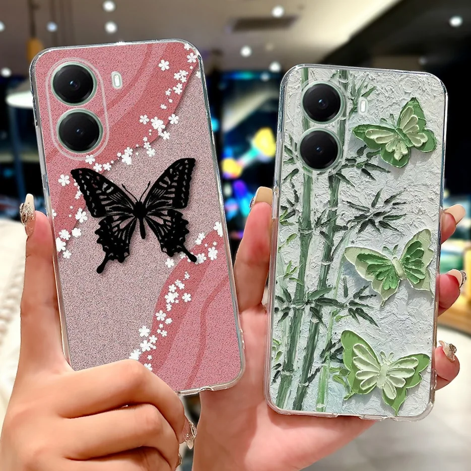 Stylish Painted Clear Silicone Soft TPU Phone Case Cover Shell Coque
