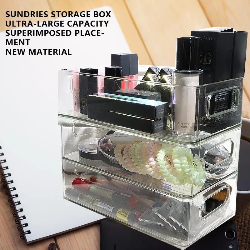 

Grapefruit-inspired Transparent Acrylic Storage Box for Organizing Office Desktop Essentials