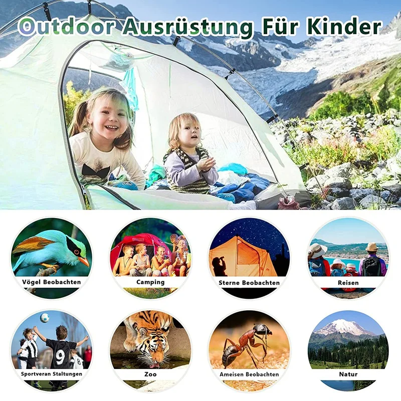 Binoculars For Kids High-Resolution 8X21 Small Compact Toy Binoculars For Bird Watching Hiking Camping Exploration 5