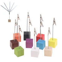 Portable Wooden Place Card Holder Clips For Perfume Essential Oils Test Tester Paper Strip Aromatherapy Paper Desktop Holder - Image 2