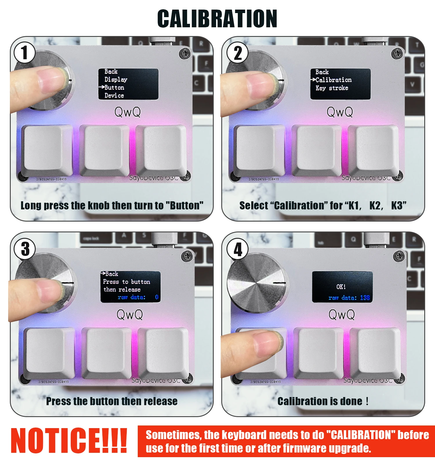 SayoDevice Rapid Trigger Magnetic Switches RGB Music Game Keyboard Volume thumbnail 8
