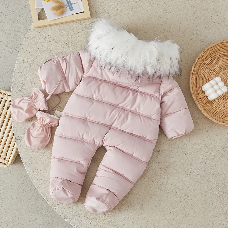 Newborn Warmest Baby Snowsuit Baby Cream Watercolour Snowsuit