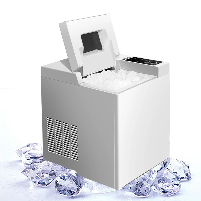 

Automatic Ice Maker Manual Water Inlet Bullet Round Ice Cube Making Machine Household Commercial Refrigerating Appliance