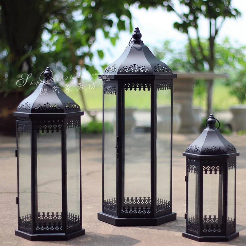 

Halloween Black Classics Candle Holder Vintage Table Wedding Living Room Candle Holder Nordic Chandelier Bougeoir Room Furniture