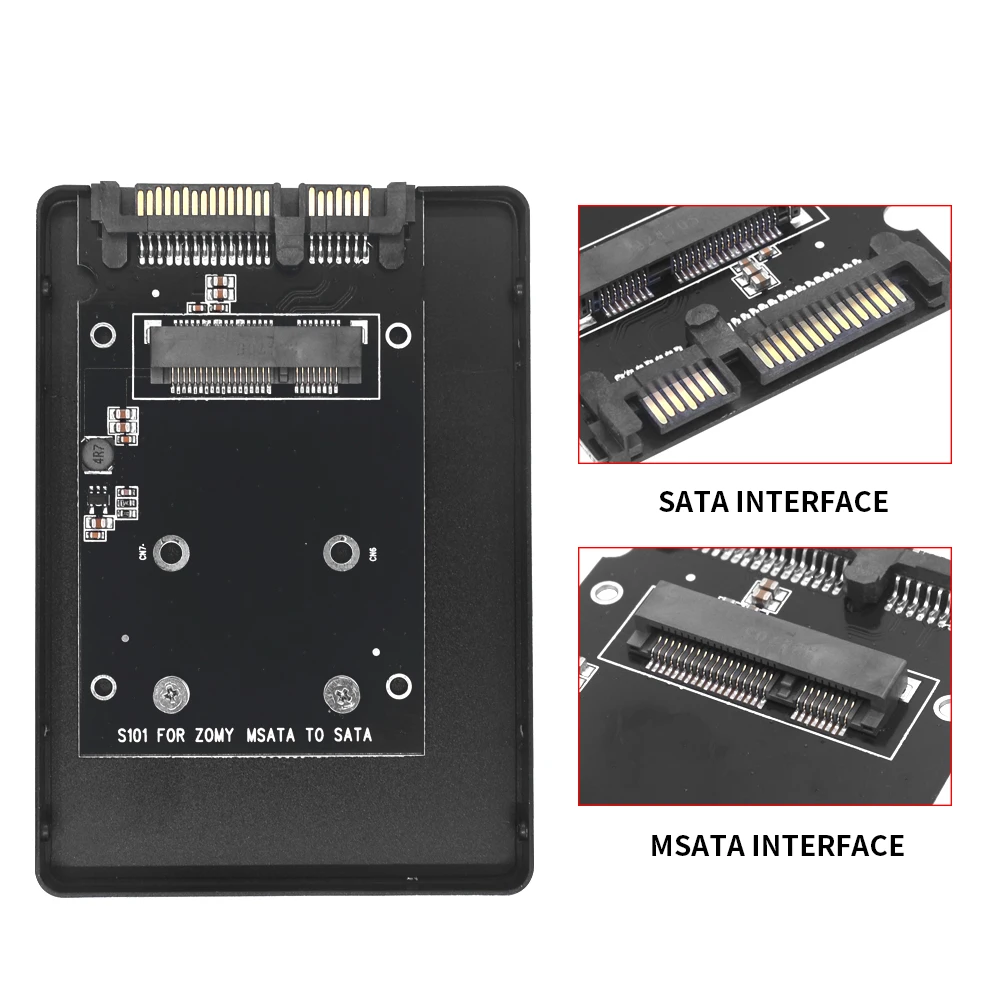 TISHRIC 솔리드 스테이트 하드 디스크 박스용 인클로저 케이스, SSD MSATA NGFF to SATA 3.0, 22 핀, 2.5 인치, 2242 2260/2280