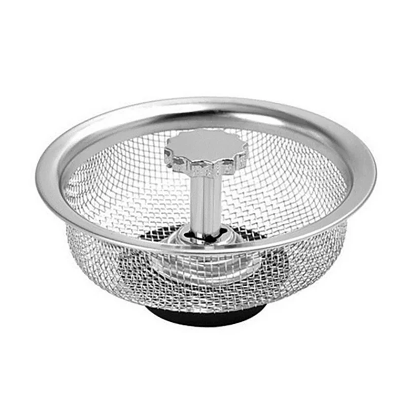 Kitchen Sink Filter 1PCS Stainless Steel Mesh Sink Strainer Filter Bathroom Strainer Drain Hole Trap Waste Screen