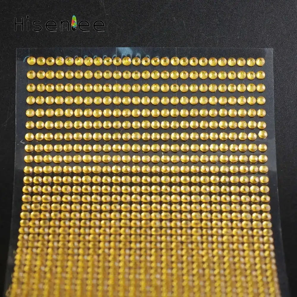 Rhinestone Stickers 3mm 750pcs/set Acrylic Boutique Circular Flatback 12 Colors Shiny Crystal Wall Car