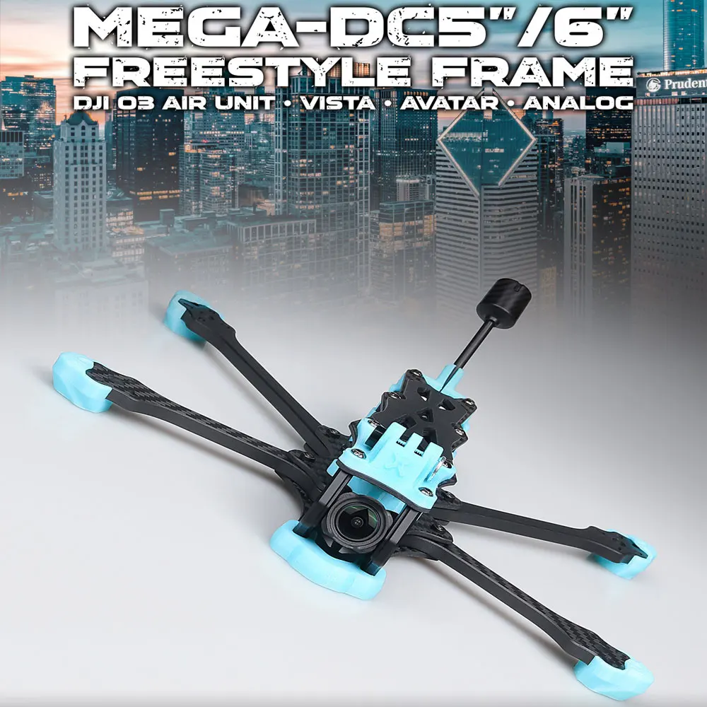 

FOXEER MEGA 5" 238mm / 6" 269mm DC Frame T700 Carbon with Silky Coating for O3 Analog Vista HDzero / Walksnail RC Drone