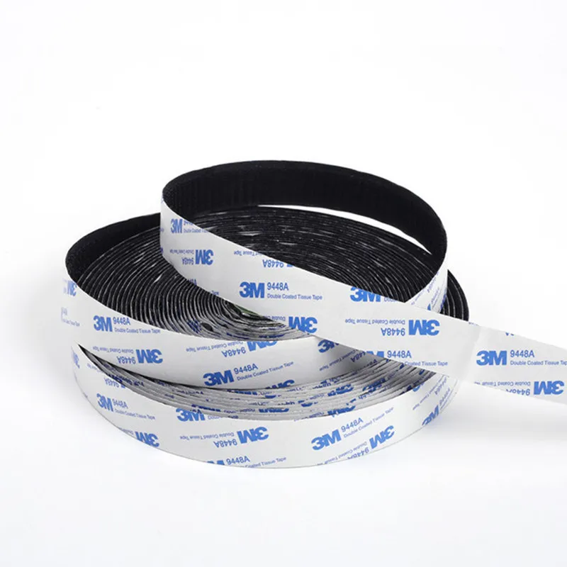 16/20/25/38/50mm Hook and Loop Fastener Tape Strong Self Adhesive Nylon Sticker  Adhesive with Strong Glue for DIY 1Meter/Pairs