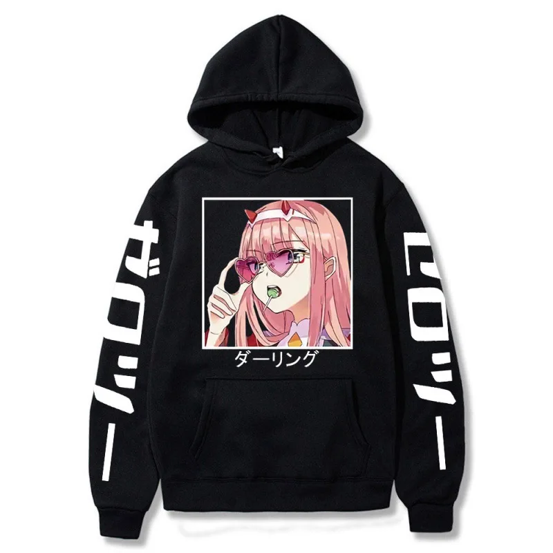 

Anime Darling In The Franxx Zero Two Printed Unisex Hoodies Harajuku Streetwear Sweatshirt Unisex Loose Oversized Men's Hooded