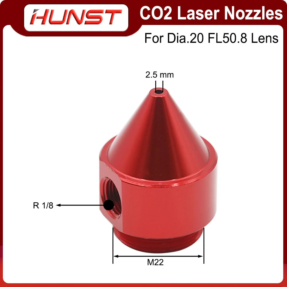 HUNST Laser Air Nozzle for Diameter 20mm FL50.8mm Lens for Laser Head at CO2 Cutting and Engraving Machine laser air assist pump
