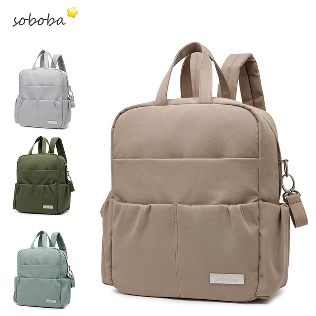 Soboba Waterproof Mommy Diaper Backpack Multi-functional Large Capacity Light Diaper Bag for Quick Outing Travelling Nappy Bags 1