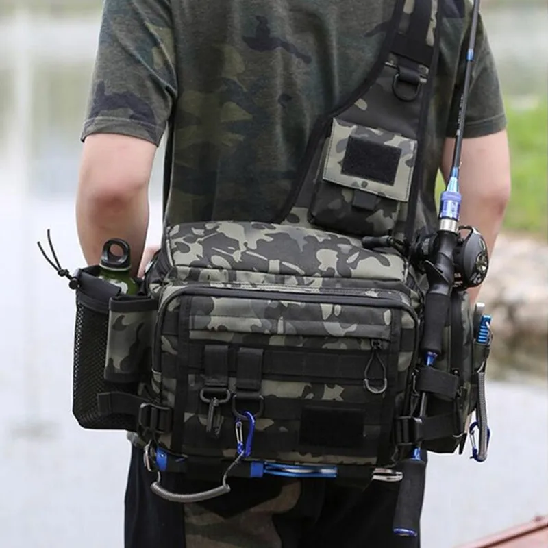 Large Capacity Fishing Tackle Bag, Single Shoulder Crossbody Bags, Fish  Lures Gear Storage, Waist Pack, Carp Accessories