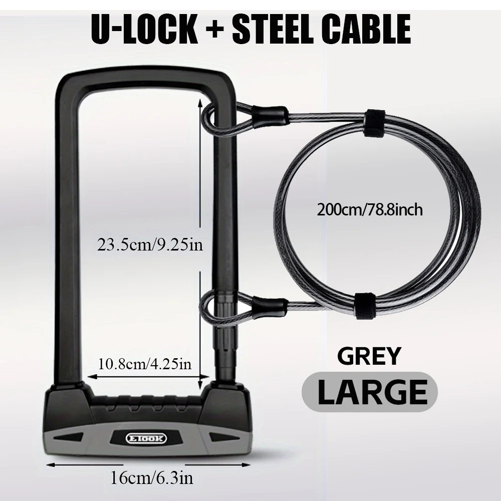 Grey U Cable Lock-L