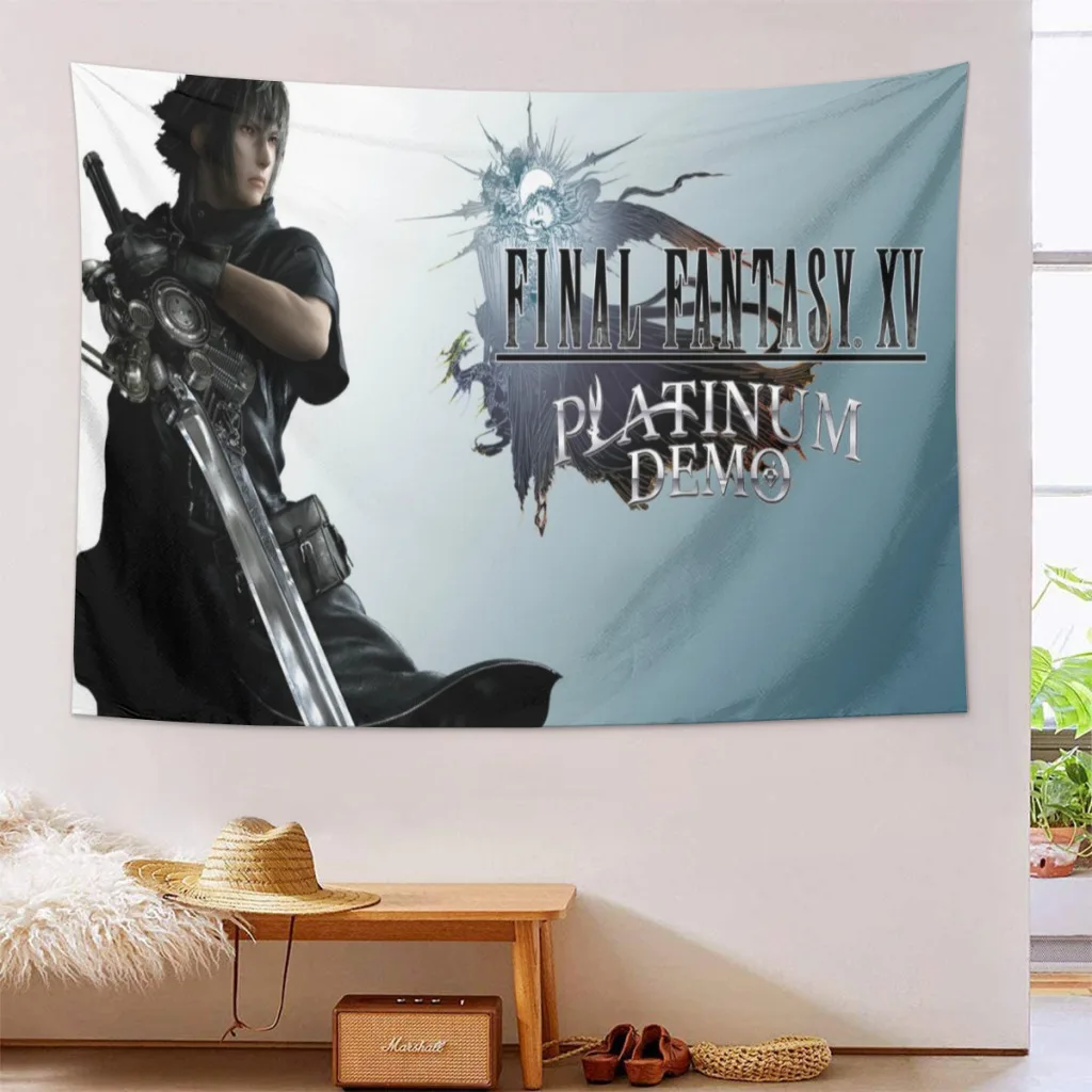 Home Decoration Tapestry F-Final-Fantasy-XV Tapestry Hot Game Wall Art Tapestries Room Decors