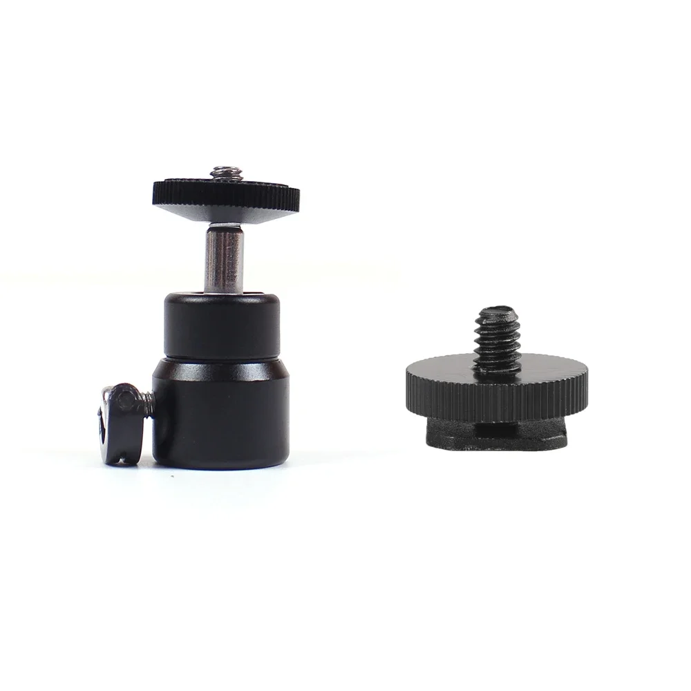 

360 Degree Rotation Aluminium Mini Tripod Ball Head & Hot Shoe Mount For Canon Nikon Sony DSLR Mic Tripod Monopod Selfies