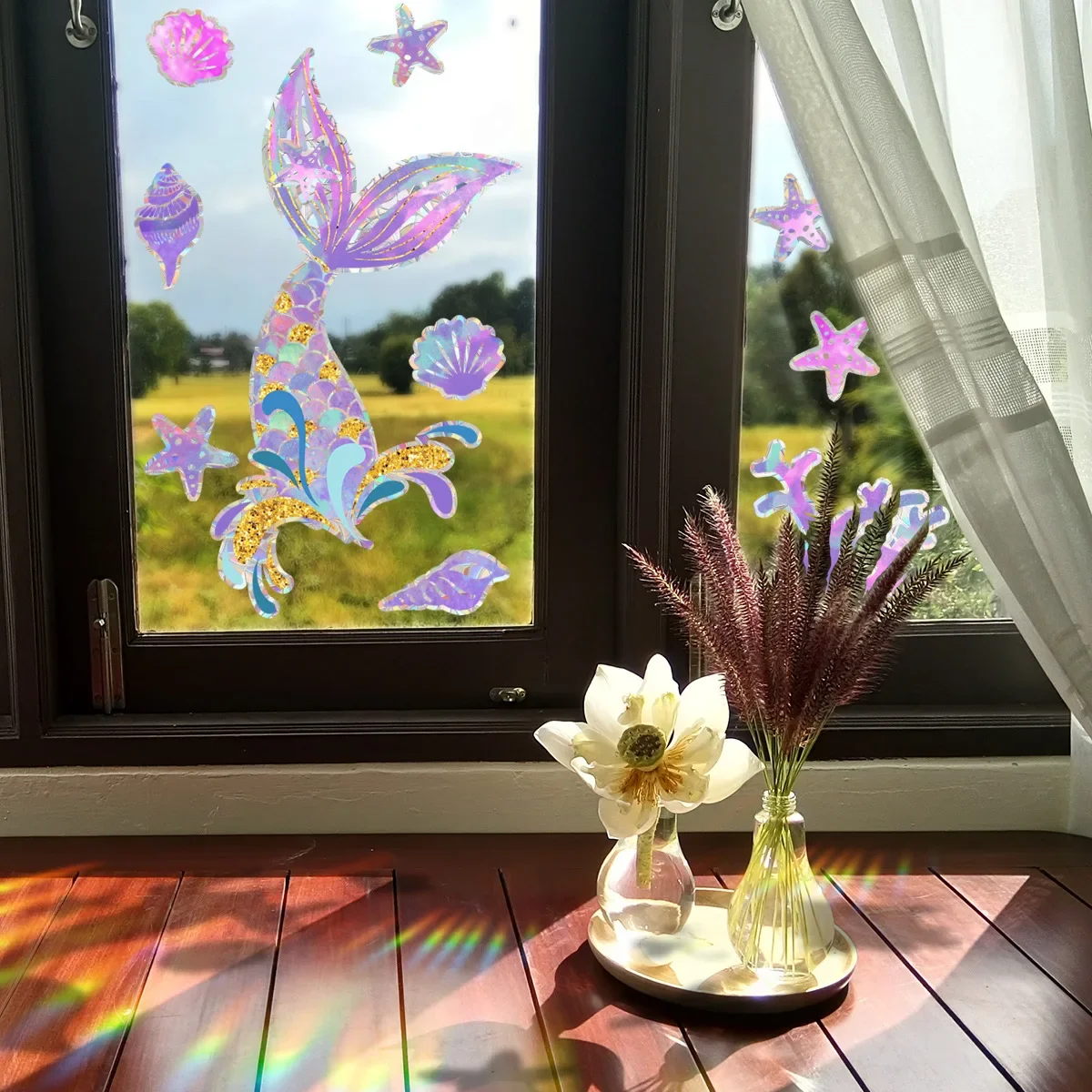 Rainbow Maker, Sun Catcher Window Sticker, SHOOTING STAR single