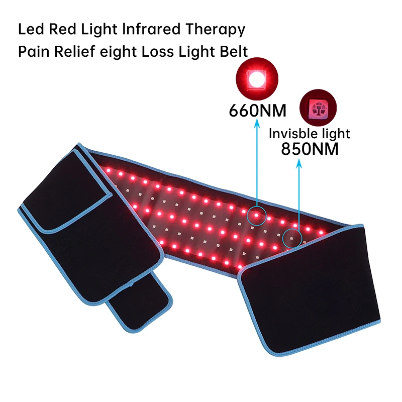 

Home Use Pulsed Led Red Infrared Light Physical Therapy Waist Massage Wearable Photon Belts Wrap