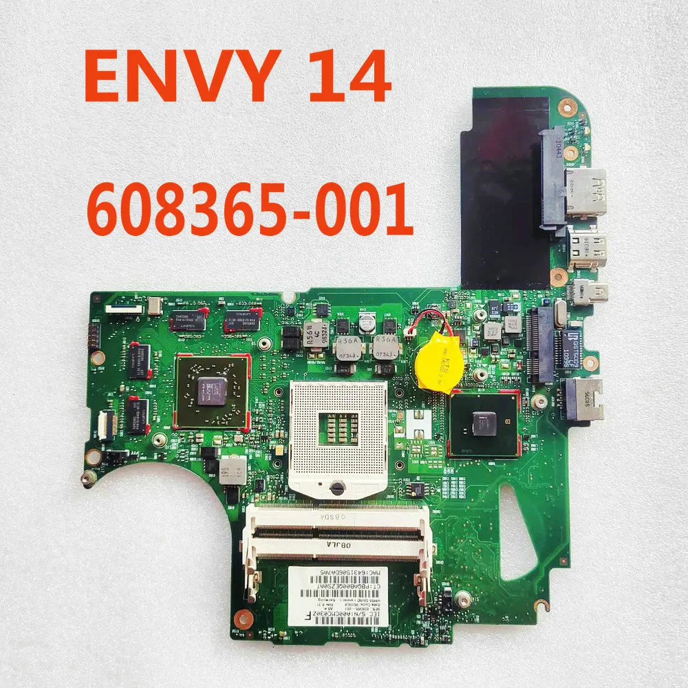 

608365-001 Mainboard For HP ENVY 14 14-1000 14T-1000 Series 6050A2316601-MB-A03 Laptop Motherboard HM55 DDR3 100% tested