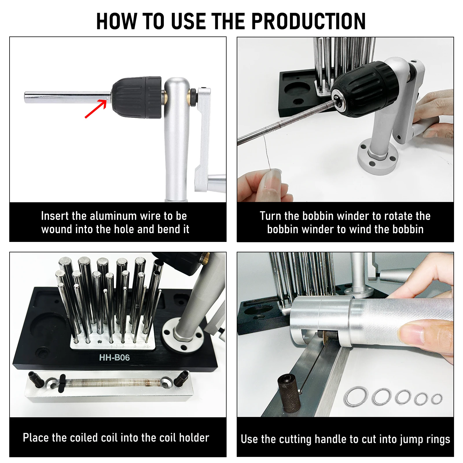 Professional Stainless Steel Manual Jump Ring Maker Machine with 20 Mandrel Accessories  Essential Jewelry Tool for Jewelry Make