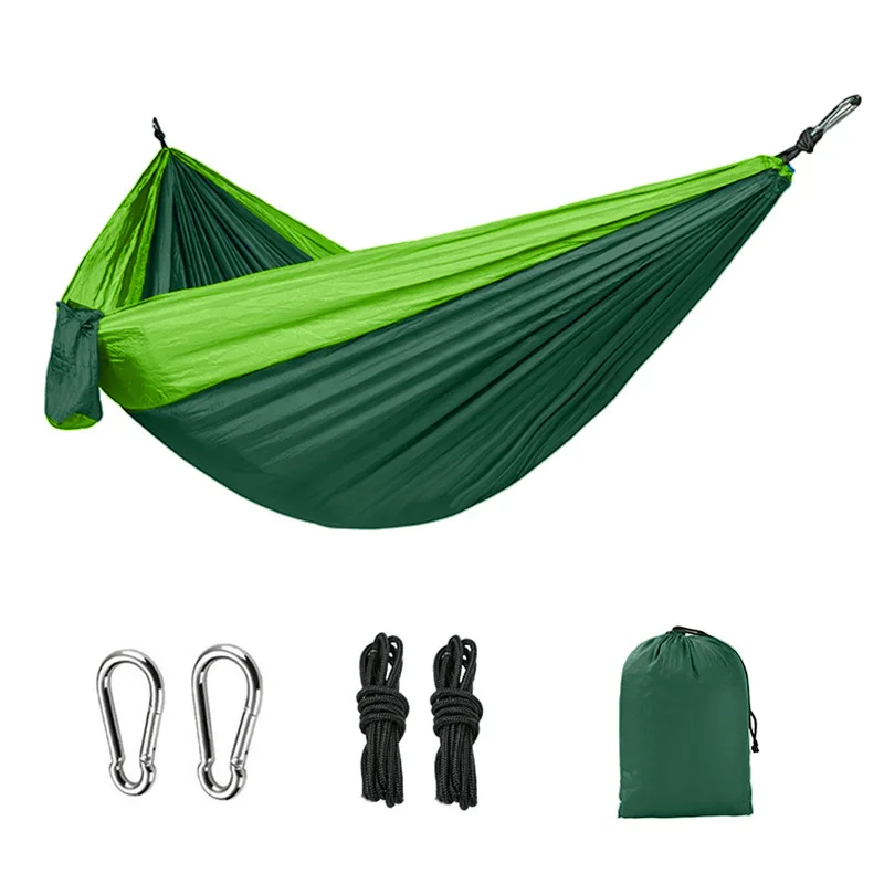 Cheap Camping Hammock Double Single Lightweight Hammock with Hanging Ropes Hilking Survival Travel Outdoor Furniture