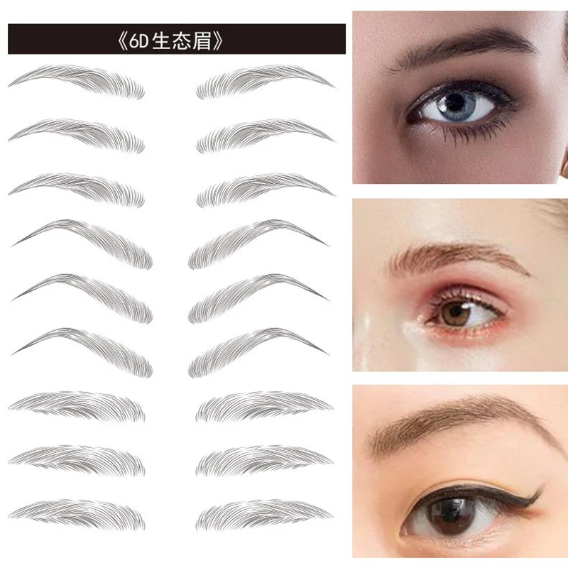 

3D eyebrow tattoo sticker European Japanese Korean style Disposable Tattoo water transfer ecological eyebrow past DM015