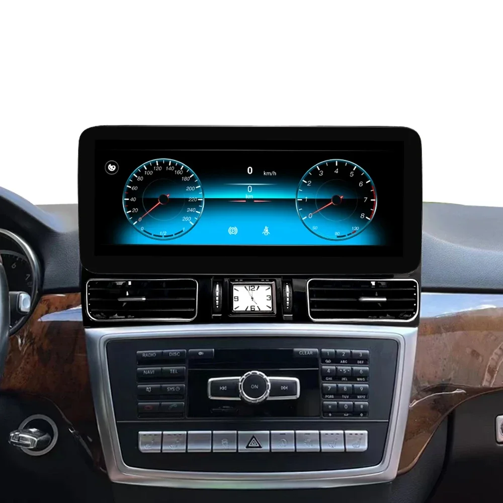 12.3인치 안드로이드 14 1920*720P 자동 CarPlay 네비게이션 터치스크린 벤츠 GL ML 350 450 550 W166 X166 GPS BT 멀티미디어 카 라디오