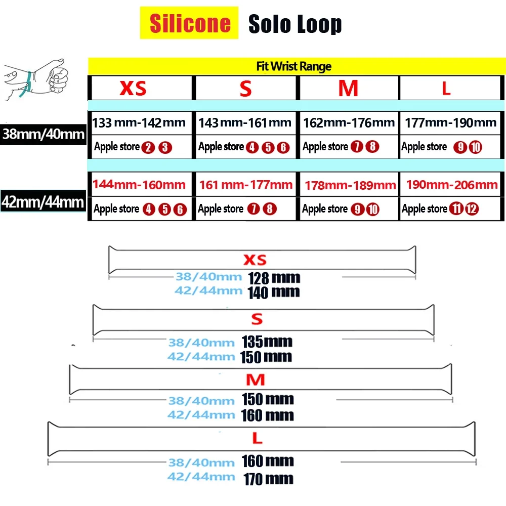 Solo Loop Strap for apple Watch Band 40mm 44mm 45mm 41mm 42mm 49mm Elastic Silicone bracelet iWatch series 3/SE/6/7/8/9/ultra 2